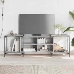 vidaXL Έπιπλο Τηλεόρασης Ξύλινο Γκρι Μ153xΠ37xΥ50cm 837605