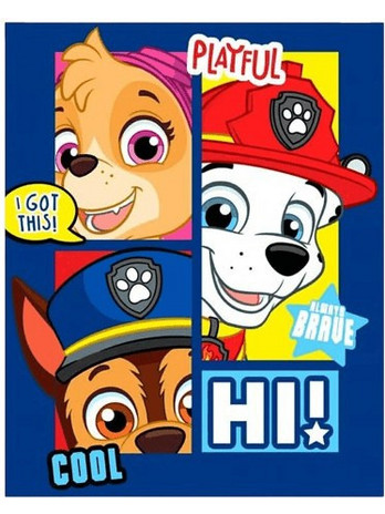 Nickelodeon Paw Patrol Κουβέρτα Κούνιας Fleece 100x140 Μπλε