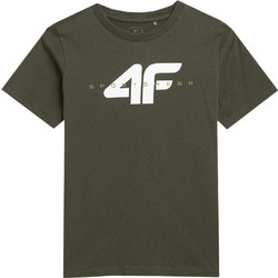4F Παιδικό T-Shirt Κοντομάνικο Χακί JAW23-TTSHM0796-43S