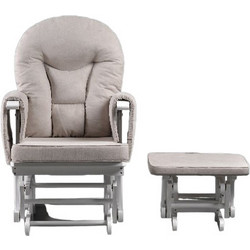Baby Adventure Πολυθρόνα Θηλασμού με Υποπόδιο White Grey