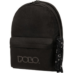 Polo Original Double Scarf Σχολική Τσάντα Πλάτης Γυμνασίου - Λυκείου Μαύρη 901235-2002