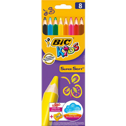 BIC Kids Super Soft Ξυλομπογιές Σετ 8τμχ