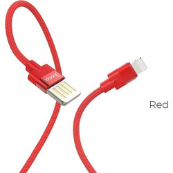 Hoco U55 Braided USB-A to Lightning Cable 1.2m Red 96252