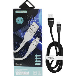 Treqa CA-8782 USB-A to Lightning Cable 1m Black CA-8782
