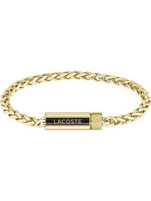 Lacoste Ανδρικό Βραχιόλι Αλυσίδα από Ατσάλι Επιχρυσωμένο 2040338