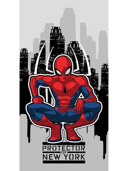 Borea Spider-Man Παιδική Πετσέτα Θαλάσσης Microfiber Γκρι 70x140cm