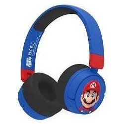 OTL Cuffie Kids Super Mario Ασύρματα Bluetooth Παιδικά Ακουστικά On Ear Μπλε Κόκκινα