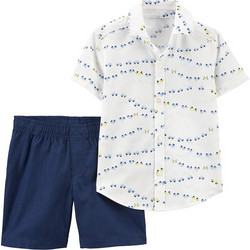 Carter's Παιδικό Σετ για Αγόρι Καλοκαιρινό Λευκό Navy Μπλε 2O868610