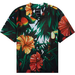 The Hundreds Ανδρικό Πουκάμισο Φλοράλ Κοντομάνικο Κανονική Γραμμή Πολύχρωμο HUNT23P208005-FOGR