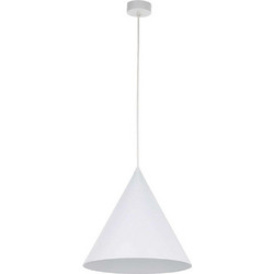 TK Lighting Cono Κρεμαστό Φωτιστικό Οροφής Μονόφωτο E27 Λευκό 10009