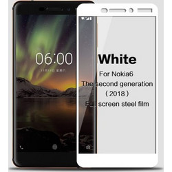 Full Tempered Glass Nokia 6 (2018) - White