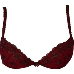 Luna Σουτιέν Balconette Push Up με Μπανέλα Μπορντό 1879