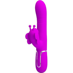 Pretty Love Rabbit Vibrator Butterfly Δονητής Rabbit Μωβ D-239891