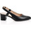 Ragazza Γόβες Slingback Δερμάτινες με Χοντρό Χαμηλό Τακούνι Μαύρες 048