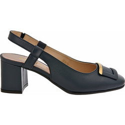 Ragazza Γόβες Slingback Δερμάτινες με Χοντρό Χαμηλό Τακούνι Navy Μπλε 058
