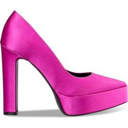 Envie Shoes Γόβες με Χοντρό Ψηλό Τακούνι & Φιάπα Φούξια E02-18120-54