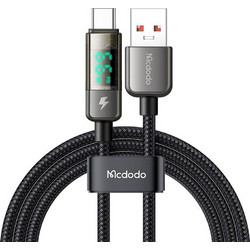 Mcdodo CA-3630 Braided LED USB-A to USB-C 100W 1.2m Black 6921002636308