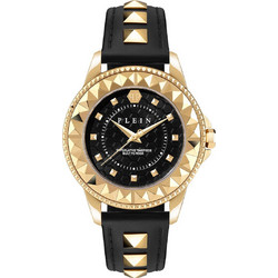 Philipp Plein Rock Couture Γυναικείο Ρολόι με Μαύρο Δερμάτινο Λουράκι PWPQA0224