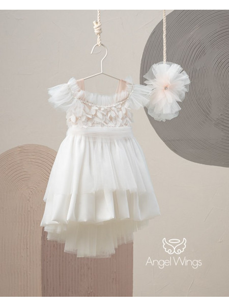 Angel Wings Paloma Βαπτιστικό Φόρεμα 2τμχ SS23G273
