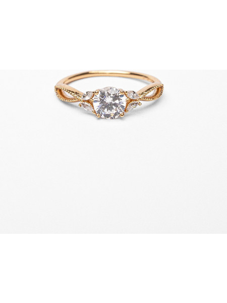 Chrysothemiss Aurora Sparkle Γυναικείο Δαχτυλίδι από Ατσάλι Επιχρυσωμένο CMISS8172179