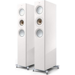 KEF Reference 3 Meta Ζεύγος Ηχείων Hi-Fi Δαπέδου 300W 3 Δρόμων White Champagne