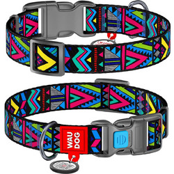 Waudog Indie Plastic Κολάρο Σκύλου Πολύχρωμο 2.5x35-58cm