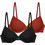 Dorina Σουτιέν Push Up με Μπανέλα Μαύρο Μπορντό FXTT0001LA087-2X0402