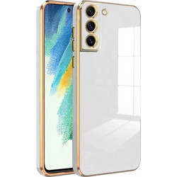 Bodycell Gold Plated Back Cover White (Samsung Galaxy S21 5G)