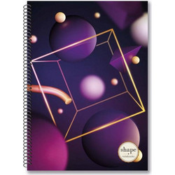 Shape Spheres Σπιράλ Τετράδιο Ριγέ A4 2 Θεμάτων Διάφορα Σχέδια SP-1202