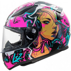 LS2 FF353 Rapid II Cyberg Black Fuchsia Blue Κράνος Μηχανής Full Face 1300gr