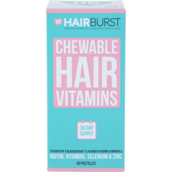 Hairburst Chewable Hair Vitamins Strawberry 60 Μασώμενα Δισκία