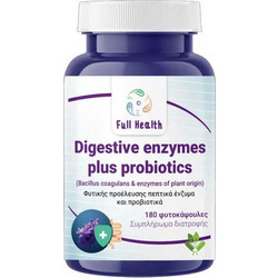 Full Health Digestive Enzymes plus Probiotics Προβιοτικά 180 Κάψουλες
