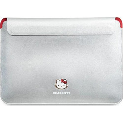 Hello Kitty PU Metal Logo Τσάντα Laptop Χειρός 14" Silver