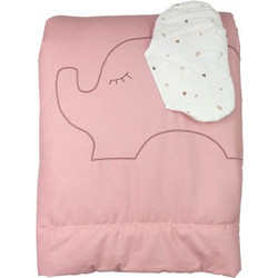 Baby Star Elephant Βρεφικό Πάπλωμα Κούνιας 145x105cm Ροζ