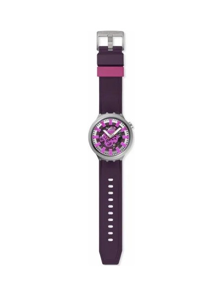 Swatch Audacious Acai Γυναικείο Ρολόι με Μωβ Καουτσούκ Λουράκι SB07S120