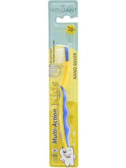 Welliant Multi-Action Nano Silver Soft Παιδική Oδοντόβουρτσα Μπλε Κίτρινη