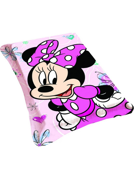 Viopros Minnie 12 Κουβέρτα Κούνιας Fleece 100x150 Ροζ Μωβ