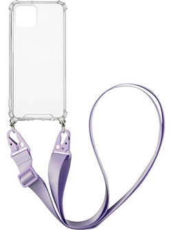 Sonique Strap Back Cover Transparent / Lilac (iPhone 12 Pro Max)