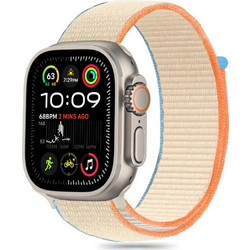 Tech-Protect Nylon Λουράκι Υφασμάτινο Cream (Apple Watch 42 / 44 / 45mm)