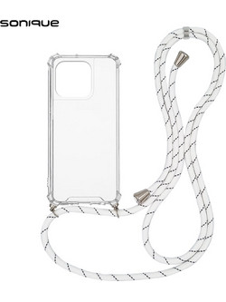 Sonique Strap Back Cover Transparent / Rainbow White (iPhone 15 Pro)