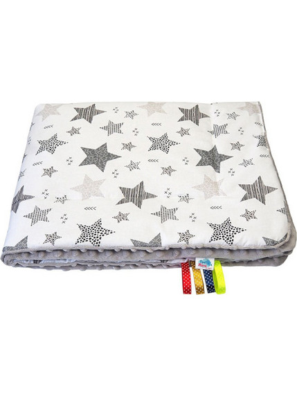 Maboo Magic Stars Κουβέρτα Αγκαλιάς Βελουτέ 75x100 Γκρι