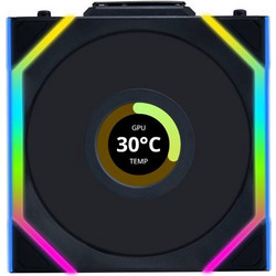 Lian Li Unifan SL Wireless LCD Case Fan 120mm ARGB με Σύνδεση 4-Pin PWM 9-Pin (USB 2.0) Black