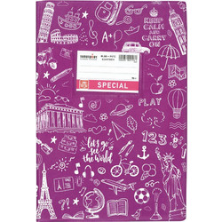 Typotrust Doodle Τετράδιο Ριγέ B5 50 Φύλλων Μωβ 6τμχ 4329