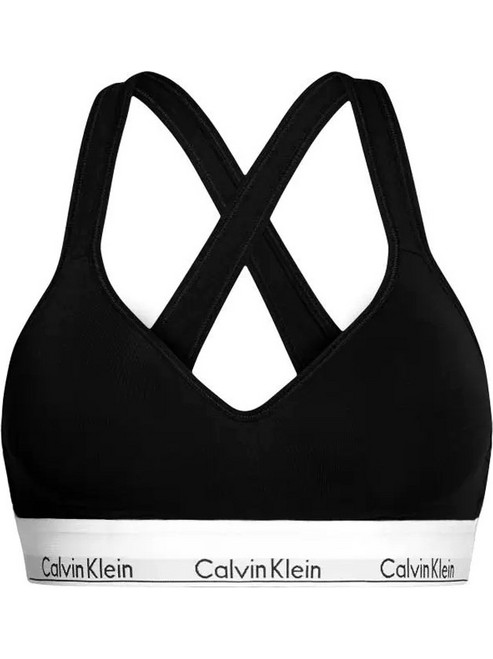 Calvin Klein Μπουστάκι Push Up χωρίς Μπανέλα Μαύρο F1654E-001