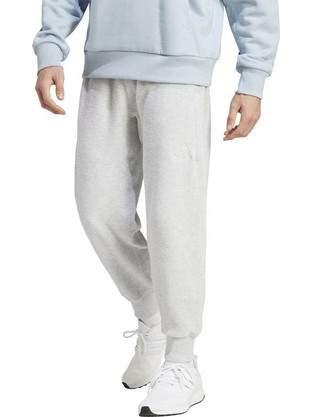 Adidas Elevated All SZN Ανδρικό Παντελόνι Φόρμας με Λάστιχο Λευκό Γκρι IY6582