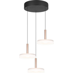 Trio Lighting Celeste Κρεμαστό Φωτιστικό Οροφής Τρίφωτο LED με Θερμό Λευκό Φως Λευκό 354930365