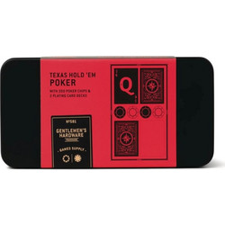 Gentlemens Hardware Texas Hold'em 200 Μάρκες Poker σε Μεταλλικό Κουτί GEN581