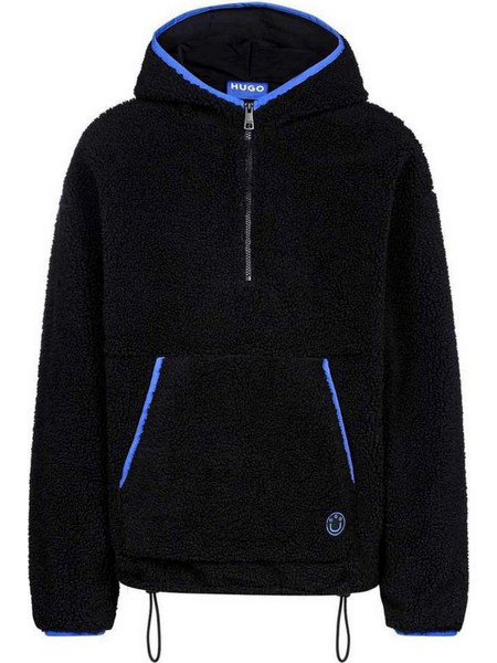 Hugo Boss Ανδρικό Φούτερ Fleece με Κουκούλα & Τσέπες Μαύρο 50522252-001