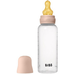 BIBS Πλαστικό Μπιμπερό με Θηλή Καουτσούκ 0+ Μηνών Blush 270ml