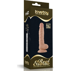 Lovetoy Real Extreme 8.5" Just Fun For Adults Ρεαλιστικό Dildo με Βεντούζα & Όρχεις 21.4cm Flesh